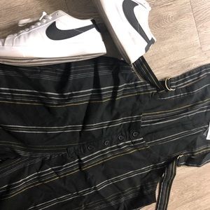 Urban outfitters Black & yellow pinstripe overall